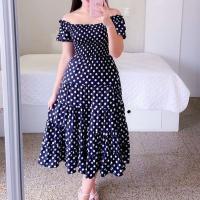 Polyester Plus Size One-piece Dress printed PC