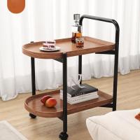 Stainless Steel & Wood Tea Table durable & portable PC