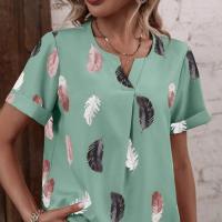 Polyester Women Short Sleeve T-Shirts & loose & breathable printed PC