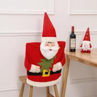 Paño Cubierta de la silla de Navidad, impreso, rojo,  trozo