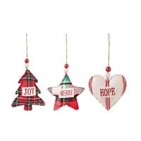 Cloth Creative Christmas Tree Hanging Decoration Cute & christmas design printed PC