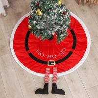 Plush Creative Christmas Tree Skirt for home decoration & Cute red PC