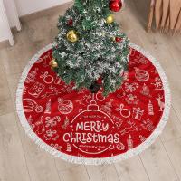 Cloth Creative & Tassels Christmas Tree Skirt for home decoration & Cute printed red PC