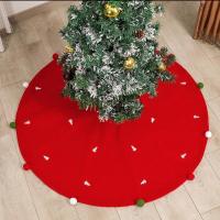 Paño Falda del árbol de navidad, rojo,  trozo