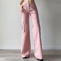 Cotton Wide Leg Trousers Women Long Trousers & loose patchwork Solid PC