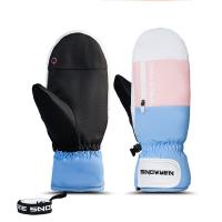 Pongee & Microfiber PU Synthetic Leather windproof & Waterproof Skiing Gloves anti-skidding :XL Pair