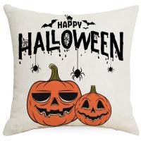 Linen Throw Pillow Covers Halloween Design & durable printed PC