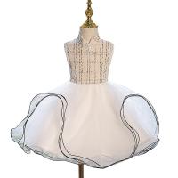 Polyester Princess & Ball Gown Girl One-piece Dress white PC