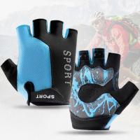 Microfiber Leather & Silicone & Mesh Fabric Sport Gloves hardwearing & anti-skidding & breathable patchwork Pair