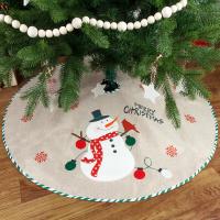 Linen Creative Christmas Tree Skirt for home decoration & Cute PC