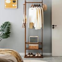 Moso Bamboo Clothes Hanging Rack for storage & durable coffee PC