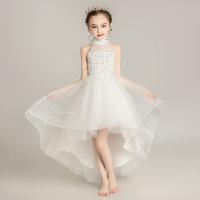 Polyester Princess Girl One-piece Dress & short front long back PC