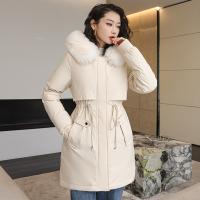 Polyester windproof Women Parkas & thick fleece Solid PC