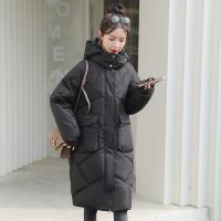 Polyester long style & windproof Women Parkas & with detachable hat & thermal Solid PC