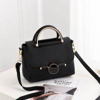 PU Leather Box Bag Handbag & attached with hanging strap Lichee Grain PC