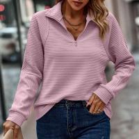 Polyester Women Long Sleeve Blouses slimming striped PC