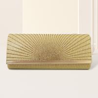 Polyester Envelope & Easy Matching Clutch Bag with chain & with rhinestone gold PC