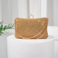 Metal & PU Leather & Polyester Easy Matching Clutch Bag with chain & with rhinestone PC