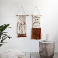 Cotton thread & Solid Wood Tapestry Wall Hanging PC