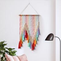 Cotton thread & Solid Wood Easy Matching Tapestry Wall Hanging multi-colored PC