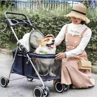 Iron & Plastic & Oxford foldable Pet stroller Solid PC