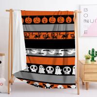 Flannel Blanket Halloween Design printed PC