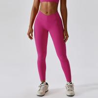 Polyamide & Spandex Quick Dry Women Yoga Pants lift the hip & sweat absorption stretchable Solid PC