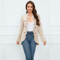 Polyester scallop Women Suit Coat & breathable Solid PC