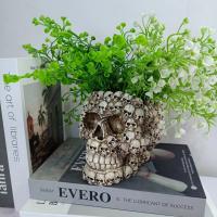Resin Flower Pot durable skull pattern PC