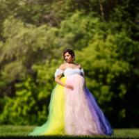 Polyester Robe de maternité multicolore pièce