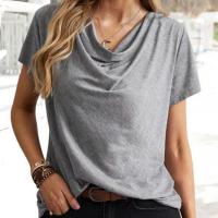 ポリエステル 女性半袖Tシャツ パッチワーク 単色 選択のためのより多くの色 一つ