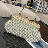 ABS Handbag attached with hanging strap geometric white PC