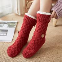 Acrylic Women Floor Socks thicken & anti-skidding & thermal Solid : Pair