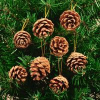 De madera Árbol de Navidad colgando de la decoración, hecho a mano,  Conjunto