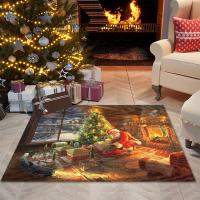 Polyester Absorbent Floor Mat christmas design printed PC