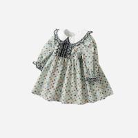 Cotone Dívka Jednodílné šaty Stampato Dot Blu kus