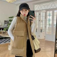 Polyester Women Winter Vest & loose & thermal & with pocket PC