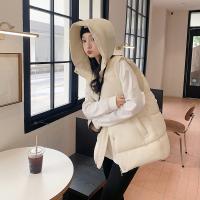Polyester Women Winter Vest & loose & thermal & with pocket PC