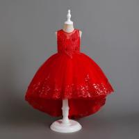 Polyester Princess & Ball Gown Girl One-piece Dress embroidered PC
