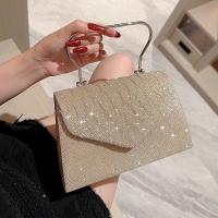 Glett Easy Matching Clutch Bag with chain & with rhinestone gold PC