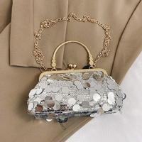 PVC & Polyester Shell Shape & Easy Matching Clutch Bag with chain PC