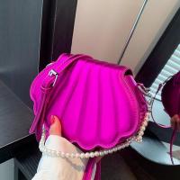 PU Leather Shell Shape & Easy Matching Handbag attached with hanging strap Plastic Pearl PC