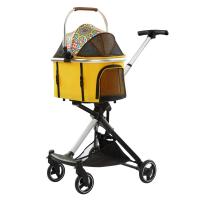 Aluminium & Oxford Pet stroller portable & detachable & breathable PC