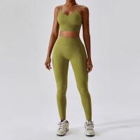 Polyamide & Spandex Women Sportswear Set & two piece & sweat absorption Solid Set