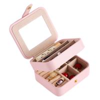 PU Leather Jewelry Storage Case durable & double layer PC
