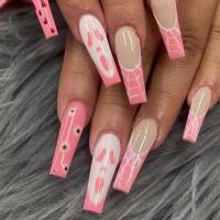 Plastic Creative Fake Nails for women pink Set