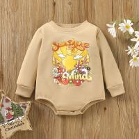 Cotton Baby Jumpsuit printed mixed pattern light yellow PC