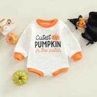 Cotton Baby Jumpsuit printed letter white PC