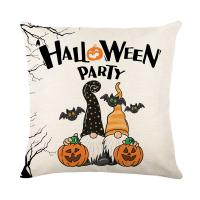 Linen Throw Pillow Covers Halloween Design & durable printed PC
