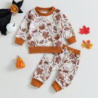 Cotton Children Clothes Set Halloween Design Pants & top printed Others multi-colored Set
